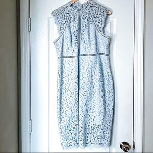 Powder Blue Illusion Lace Dress - WORN ONCE